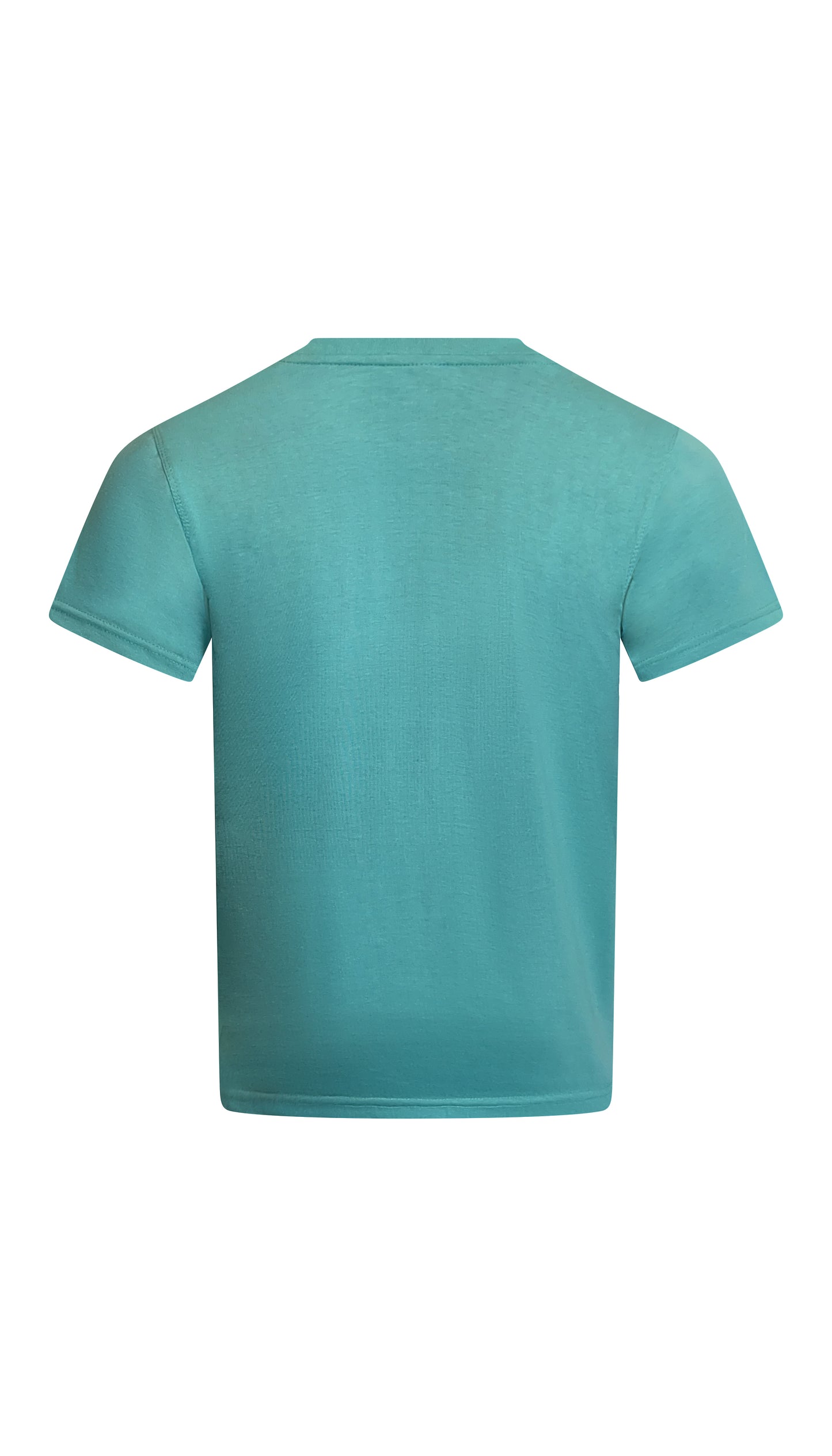 Teal t-shirt on a white background