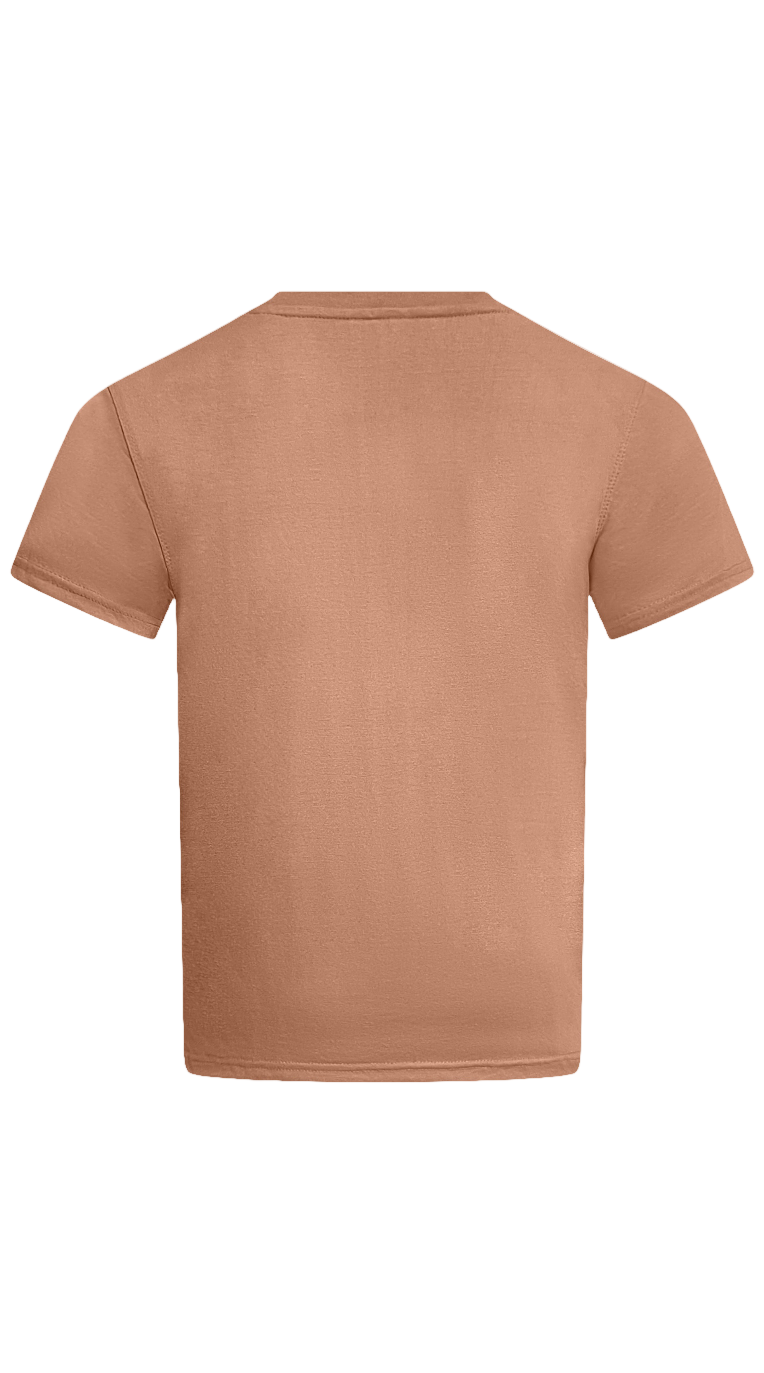 Brown t-shirt on a white background