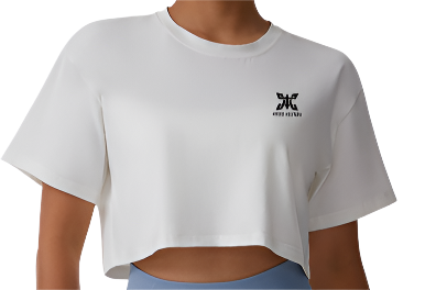 Loose Crop Top Crewneck T-shirt
