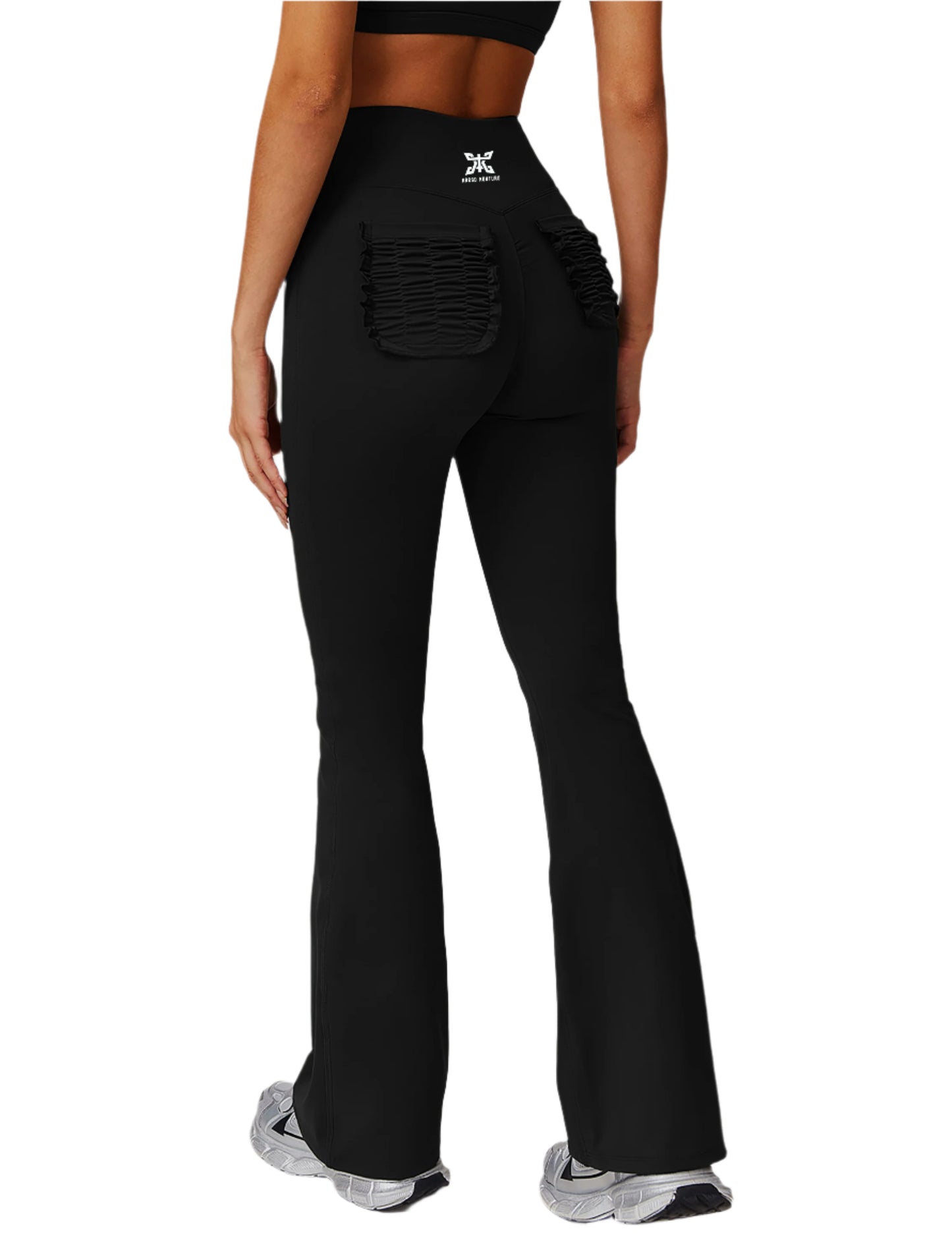 Sport bra + flare leggings pants