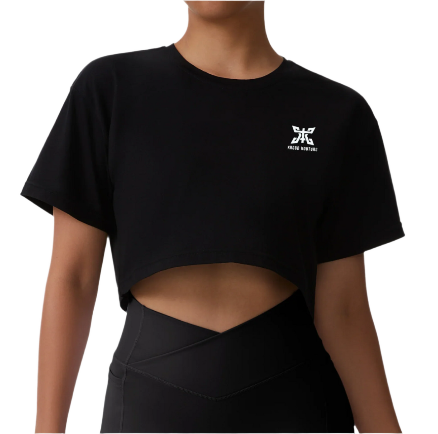 Loose Crop Top Crewneck T-shirt
