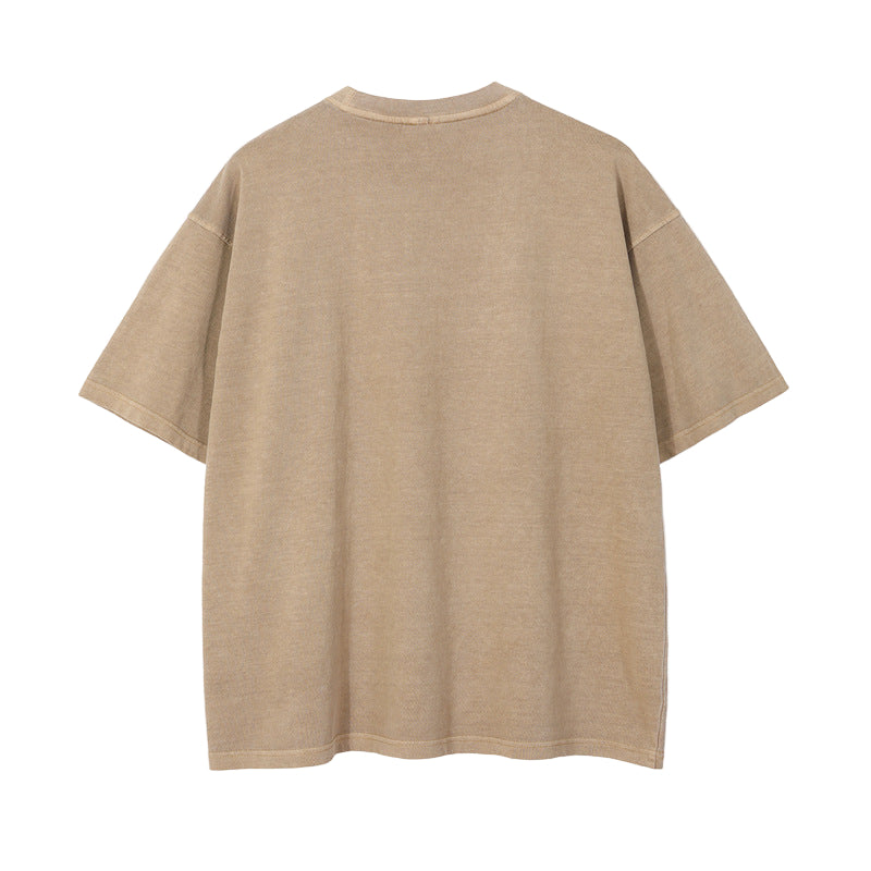 Beige t-shirt on a white background