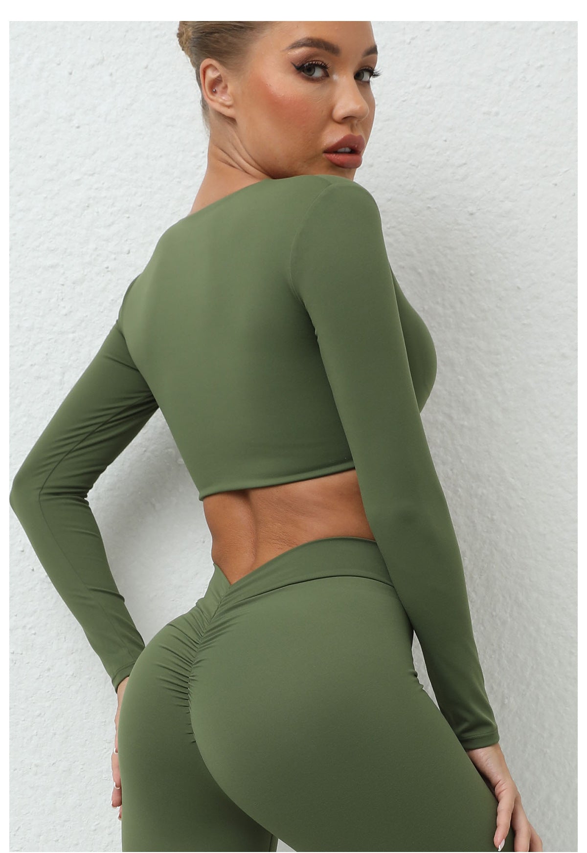 Short/Long sleeves cross shirts/ V-back shorts and leggings