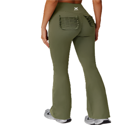 Sport bra + flare leggings pants