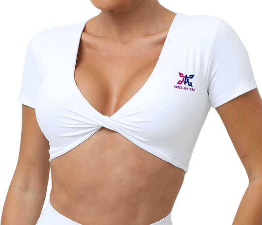 Short/Long sleeves cross shirts/ V-back shorts and leggings