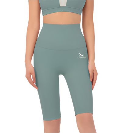 High waist mid lengths yoga shorts